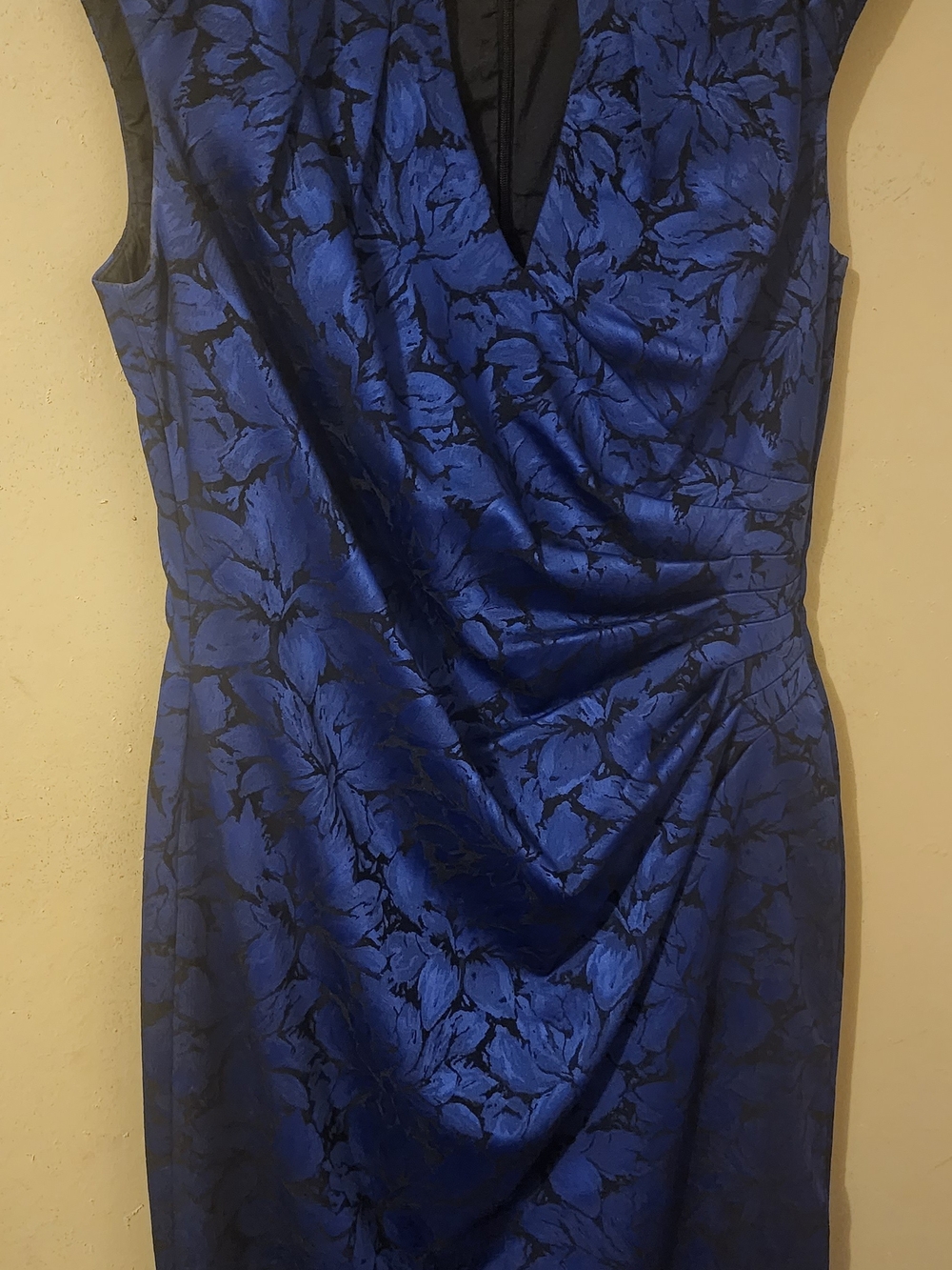 Elegant Blue And Black Dress